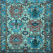 Square Persian Light Blue Traditional Rug, tr2350lblu