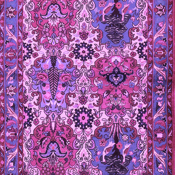 Machine Washable Persian Purple Traditional Area Rugs, wshtr2350pur