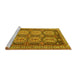 Sideview of Machine Washable Persian Yellow Traditional Rug, wshtr2351yw