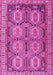 Machine Washable Persian Pink Traditional Rug, wshtr2351pnk