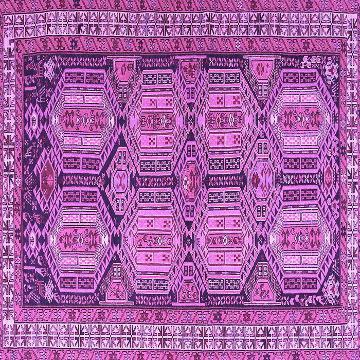 Square Machine Washable Persian Purple Traditional Area Rugs, wshtr2351pur