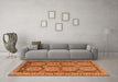 Machine Washable Persian Orange Traditional Area Rugs in a Living Room, wshtr2351org