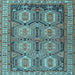 Square Persian Light Blue Traditional Rug, tr2351lblu