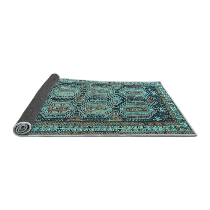 Sideview of Persian Light Blue Traditional Rug, tr2351lblu