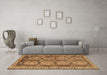 Machine Washable Persian Brown Traditional Rug in a Living Room,, wshtr2351brn