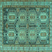 Square Persian Turquoise Traditional Rug, tr2351turq
