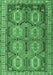 Machine Washable Persian Emerald Green Traditional Area Rugs, wshtr2351emgrn