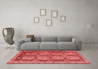 Machine Washable Persian Red Traditional Rug, wshtr2351red