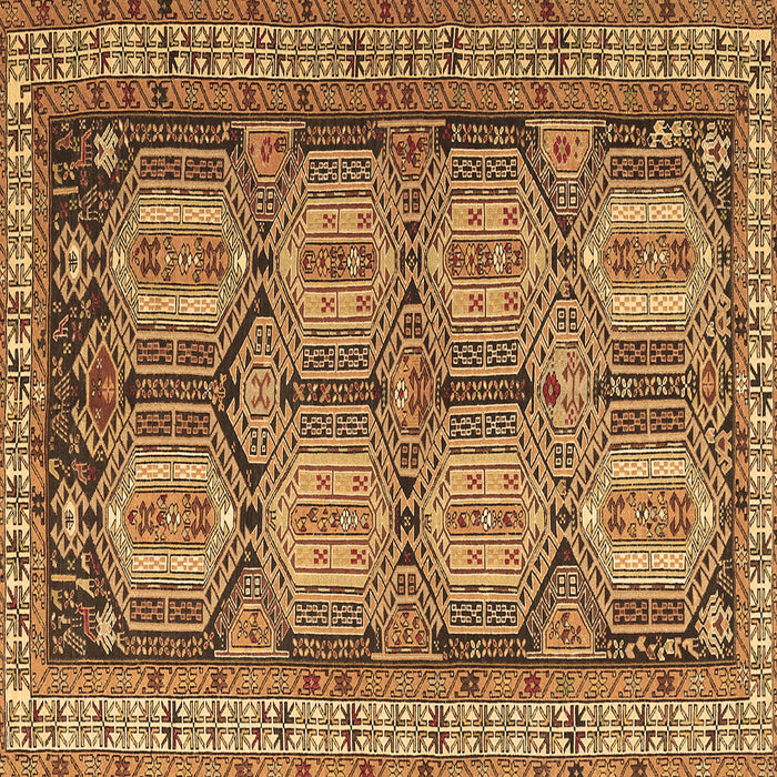 Square Machine Washable Persian Brown Traditional Rug, wshtr2351brn