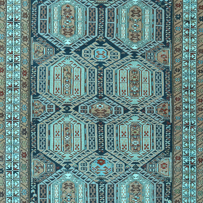 Machine Washable Persian Light Blue Traditional Rug, wshtr2351lblu