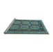 Sideview of Machine Washable Persian Light Blue Traditional Rug, wshtr2351lblu