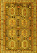 Machine Washable Persian Yellow Traditional Rug, wshtr2351yw