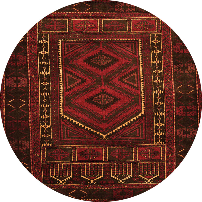 Square Persian Orange Traditional Rug, tr2352org