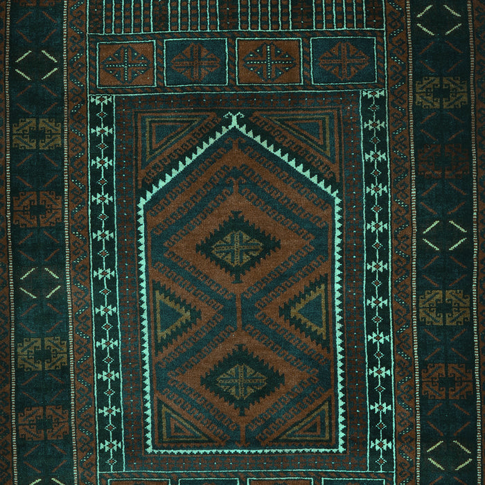 Machine Washable Persian Turquoise Traditional Area Rugs, wshtr2352turq