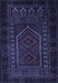 Machine Washable Persian Blue Traditional Rug, wshtr2352blu