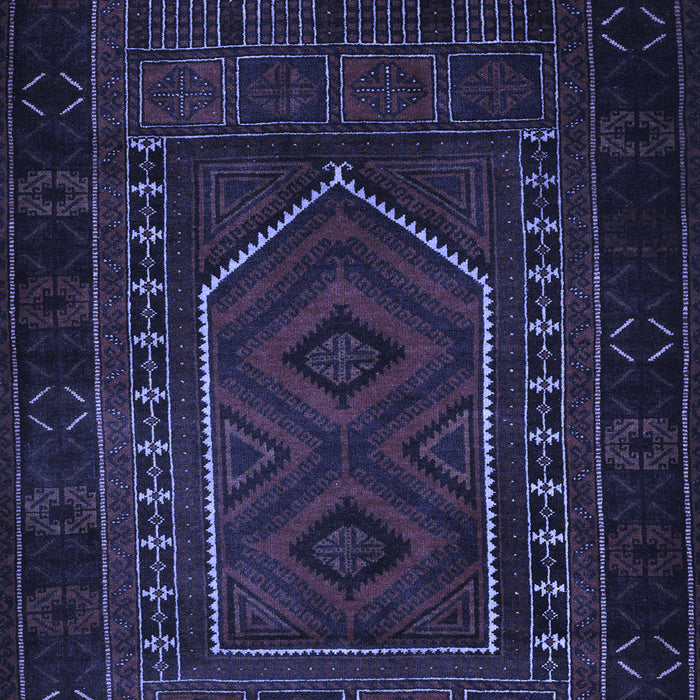 Machine Washable Persian Blue Traditional Rug, wshtr2352blu