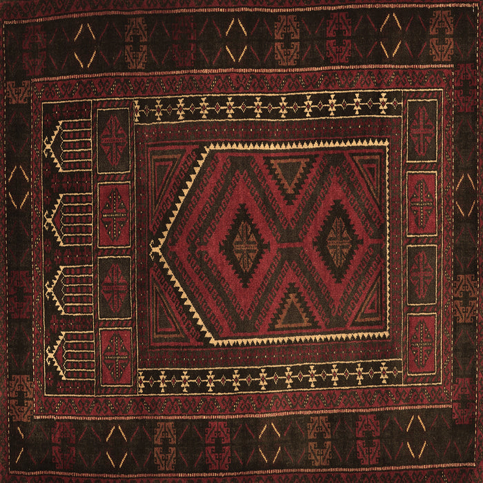 Square Persian Brown Traditional Rug, tr2352brn