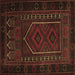 Square Machine Washable Persian Brown Traditional Rug, wshtr2352brn