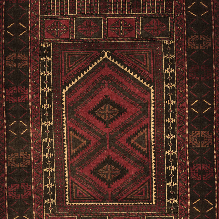 Machine Washable Persian Brown Traditional Rug, wshtr2352brn