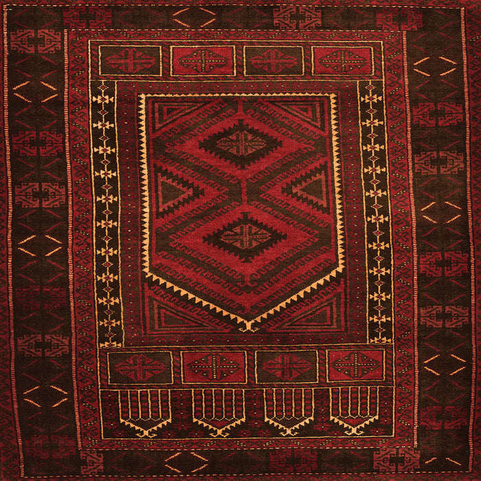 Serging Thickness of Persian Orange Traditional Rug, tr2352org