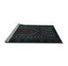 Sideview of Machine Washable Persian Light Blue Traditional Rug, wshtr2352lblu