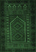 Machine Washable Persian Emerald Green Traditional Area Rugs, wshtr2352emgrn