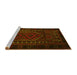 Sideview of Machine Washable Persian Yellow Traditional Rug, wshtr2352yw