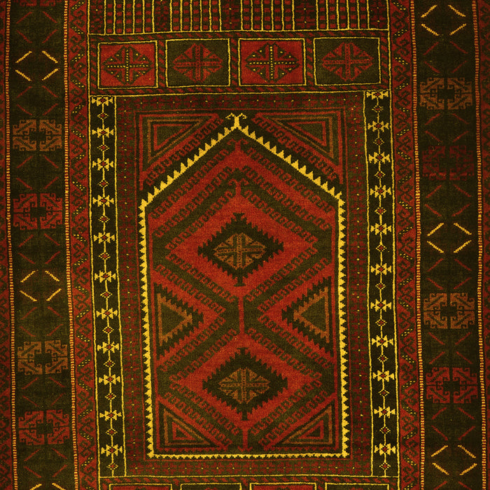 Machine Washable Persian Yellow Traditional Rug, wshtr2352yw