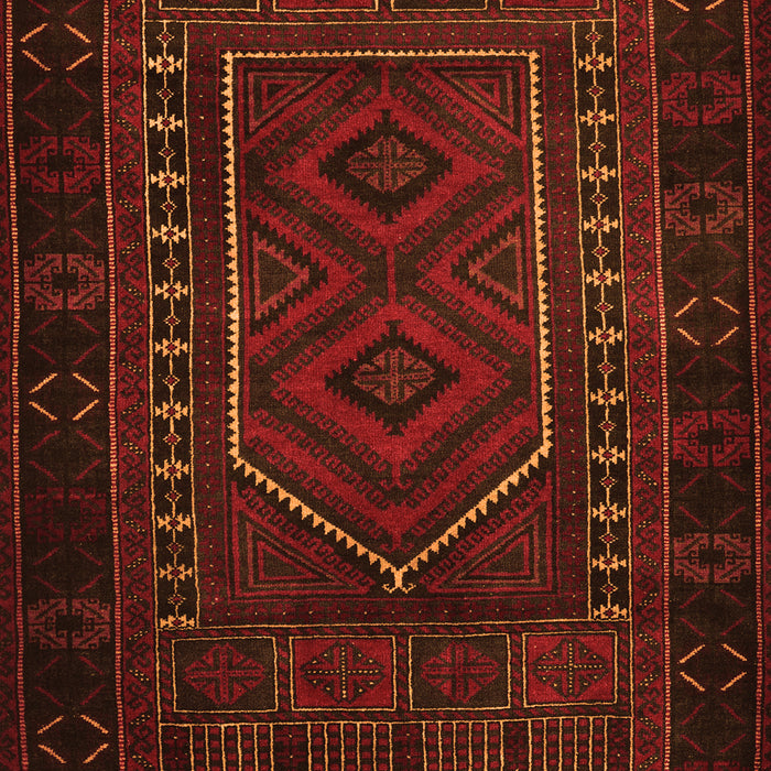 Serging Thickness of Machine Washable Persian Orange Traditional Area Rugs, wshtr2352org
