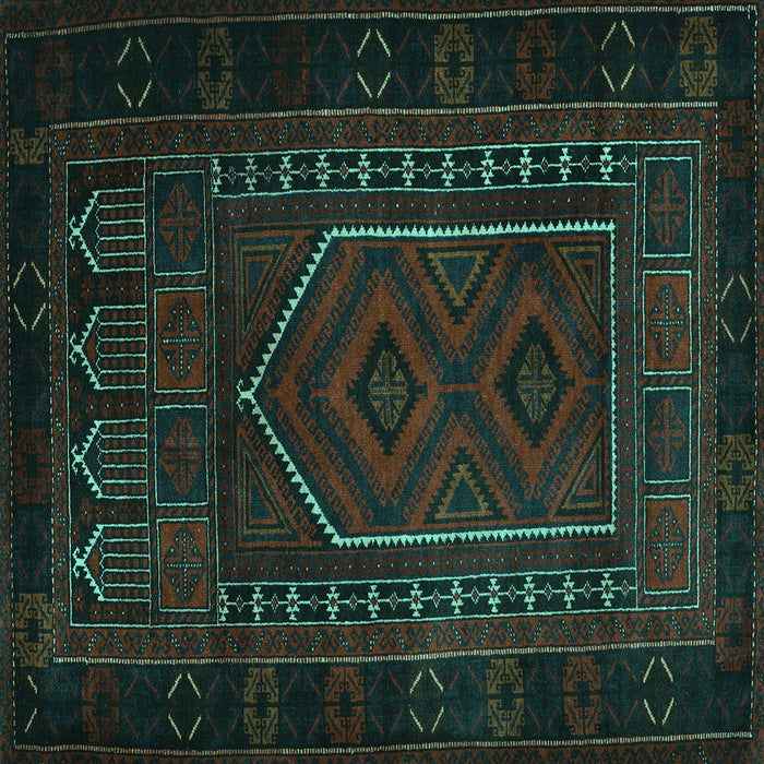 Square Persian Turquoise Traditional Rug, tr2352turq