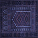 Square Persian Blue Traditional Rug, tr2352blu