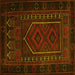 Square Persian Yellow Traditional Rug, tr2352yw