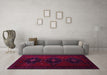 Machine Washable Persian Pink Traditional Rug in a Living Room, wshtr2353pnk