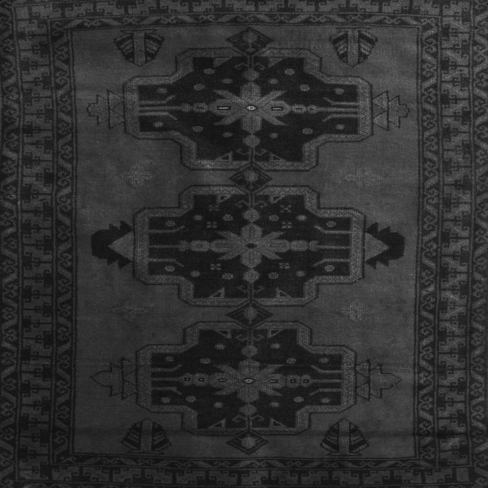 Round Machine Washable Persian Gray Traditional Rug, wshtr2353gry