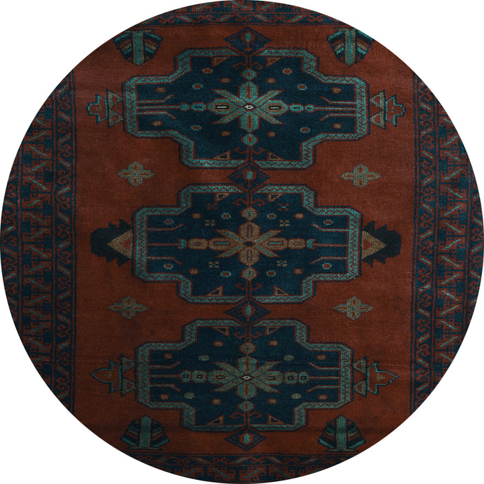 Round Persian Light Blue Traditional Rug, tr2353lblu