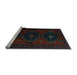 Sideview of Machine Washable Persian Light Blue Traditional Rug, wshtr2353lblu