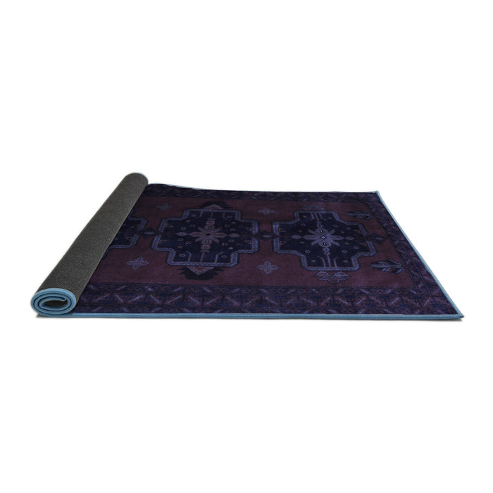 Sideview of Persian Blue Traditional Rug, tr2353blu