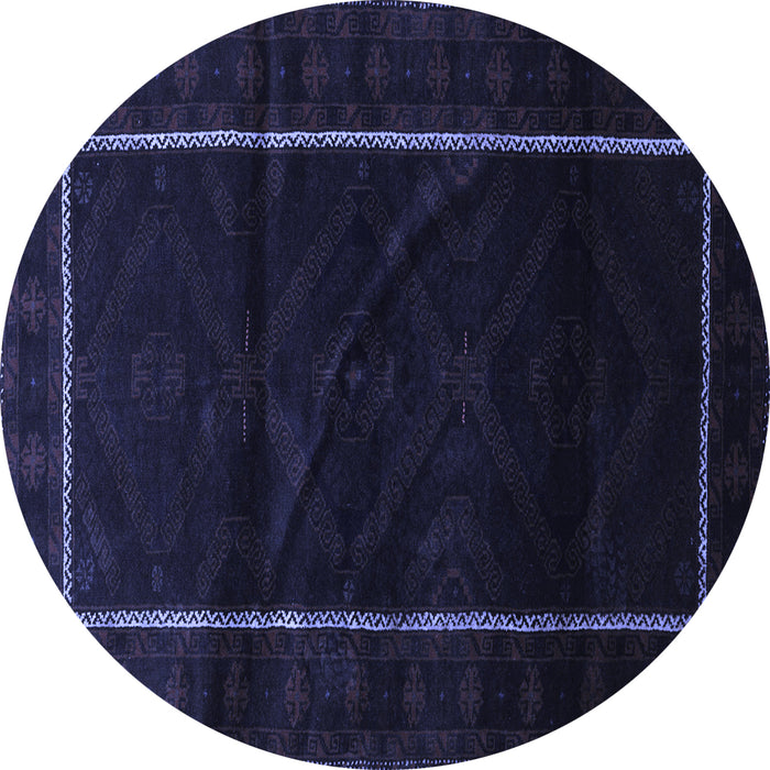 Round Persian Blue Traditional Rug, tr2354blu