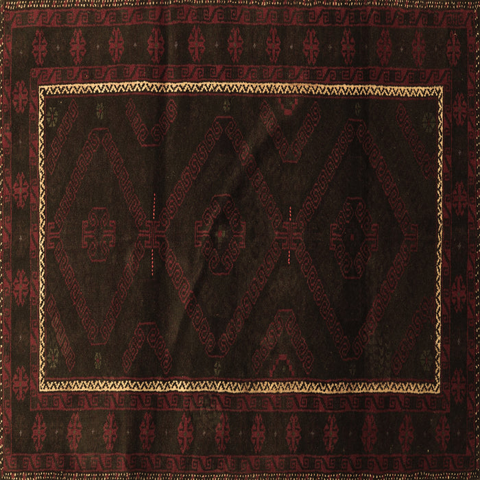 Square Machine Washable Persian Brown Traditional Rug, wshtr2354brn