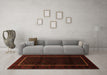 Machine Washable Persian Orange Traditional Area Rugs in a Living Room, wshtr2354org