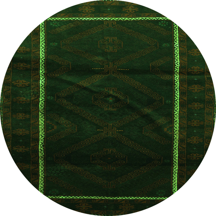 Square Persian Green Traditional Rug, tr2354grn