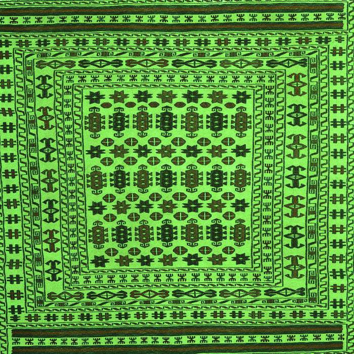 Round Machine Washable Persian Green Traditional Area Rugs, wshtr2355grn