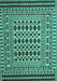 Machine Washable Persian Turquoise Traditional Area Rugs, wshtr2355turq