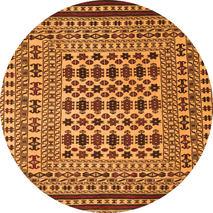 Square Persian Orange Traditional Rug, tr2355org