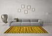 Machine Washable Persian Yellow Traditional Rug in a Living Room, wshtr2355yw