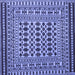 Square Persian Blue Traditional Rug, tr2355blu