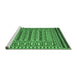 Sideview of Machine Washable Persian Emerald Green Traditional Area Rugs, wshtr2355emgrn