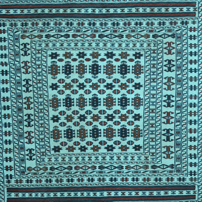 Square Machine Washable Persian Light Blue Traditional Rug, wshtr2355lblu