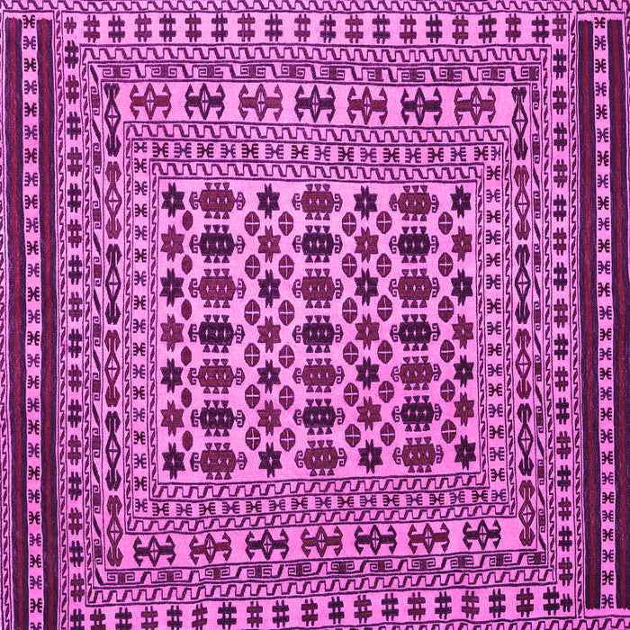 Square Machine Washable Persian Pink Traditional Rug, wshtr2355pnk
