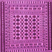 Square Machine Washable Persian Pink Traditional Rug, wshtr2355pnk